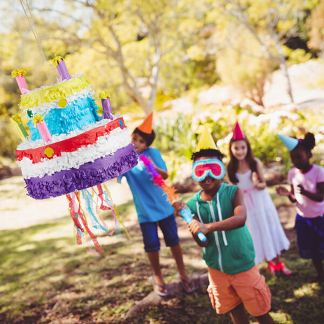 Pinata Geburtstag Torte zum Aufhängen für Kinder | Mädchen | zum selbst Befüllen | aus Papier | Piñata | bunt