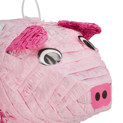 Pinata Schwein zum Aufhängen | Kinder | Mädchen & Jungs | Geburtstag | zum Befüllen | Papier | Tier Pinata | rosa